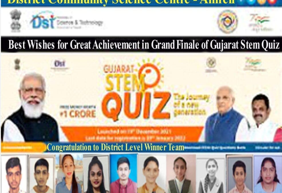 Congratulates to the 10 students who are the toppers of the Amreli District in the Gujarat #STEM Quiz.