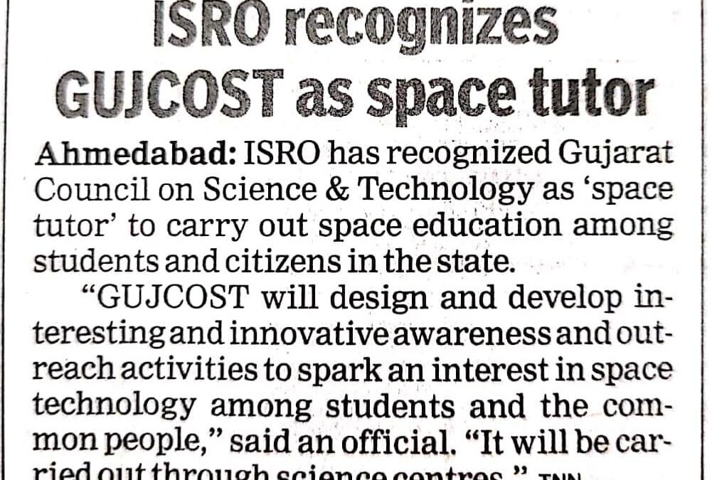 Great initiative by the Gujcost & ISRO “GujcostSpaceTutor”