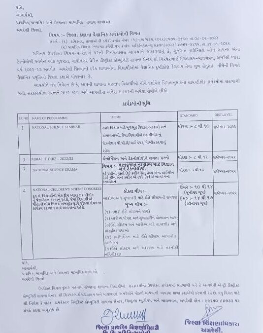 DEO-DPEO CIRCULARS FOR NCSC,NSS,NSD,NSS-2022-23