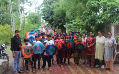 TIE & DYE WORKSHOP, Anida Primary School(Gujcost.DST.Govt.Of Gujarat)