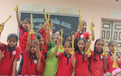 AS PART OF DR.VIKRAM SARABHAI BIRTHDAY,ROCKETRY WORKSHOP, GODHAVADAR PRIMARY SCHOOL(GUJCSOT.DST.GOVT.OF GUJARAT)