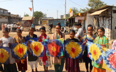 TIE & DYE WORKSHOP, Jambuda Primary School, Jan.24th,2024, (Gujcost.DST.Govt.Of Gujarat)