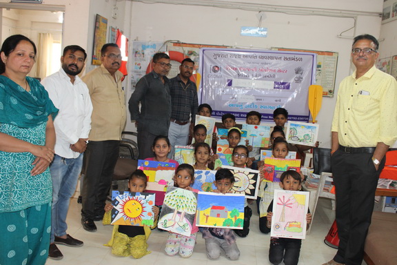 CREATIVE DRAWINGS ON ENVIRONMENT,WORLD METEOROLOGICAL DAY CELEBRATION(#Gujcost.#DST.#Govt.Of #Gujarat & #GSDMA-#DEOC-#Amreli), March.23rd,2024