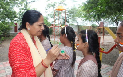 HAR GHAR TIRANGAA & NATIONAL SPACE DAY CELEBRATION, Charkhadiya Primary School, (Gujcost.DST.Govt.Of Gujarat) Aug.12th, 2024