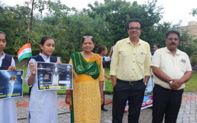 NATIONAL SPACE DAY CELEBRATION, POSTER EXHIBITION ON SPACE, PM Shri JNV, Mota Bhandariya, (Gujcost.DST.Govt.Of Gujarat) Aug.23rd,2024