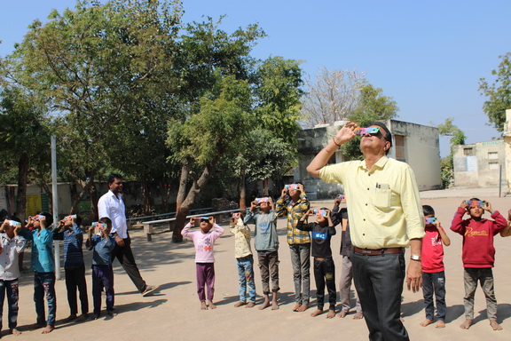  SOLAR OBSERVERVATION(NSD Celebration)Juna Badanpur Primary School,(Gujcost.DST.Govt.Of Gujarat) Feb.12th,2025