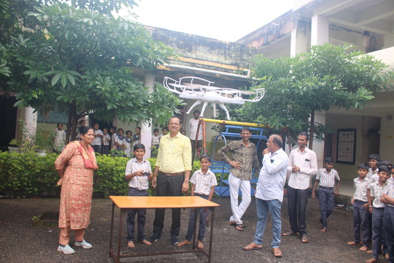 DRONE FLYING ACTIVITY-Likhala Primary School,(Gujcost.DST.Govt.Of Gujarat) Sept.1st,2025