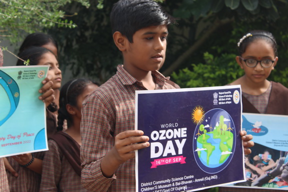 WORLD OZONE DAY CELEBRATION-ENVIRONMENTAL RALLY-Kanatalav Primary School,(Gujcost.DST.Govt.Of Gujarat),Sept.16th, 2025