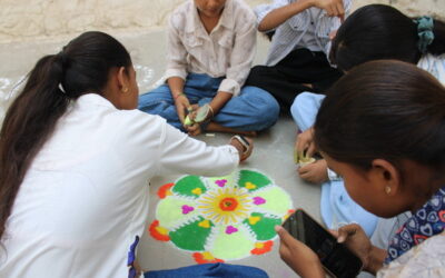CREATIVE RANGOLI-ON THE BIRTH DAY OF DR.SAHOO SIR,CSC,Amreli(Gujcost.DST.Govt.Of Gujarat) May 14th,2026