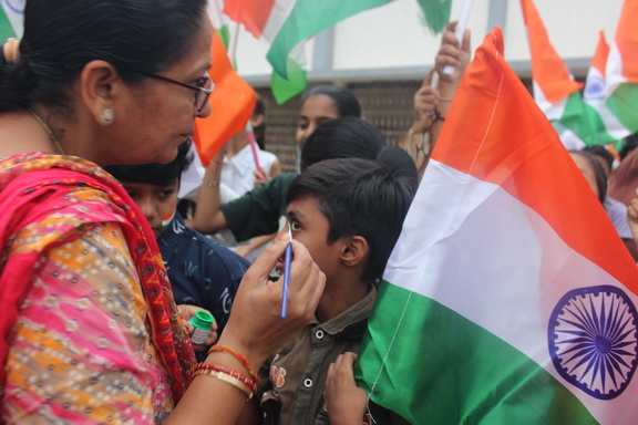 FACE PAINTING FOR NATION-INDEPANDANCE DAY,District Community Science Centre,Children’s Museum & Bal Bhavan,AMRELI(Gujcost.DST.Govt.Of Gujarat) Aug.14th,2026